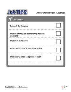 Before the Interview Checklist
