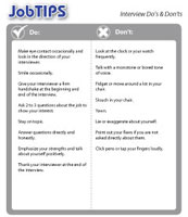 Interview Do's and Dont's