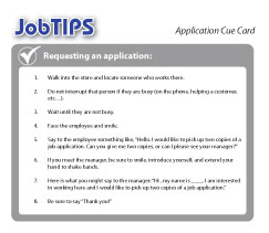 Application Cue Card