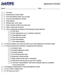 Application Checklist