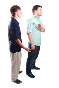 one person ignoring anothe person