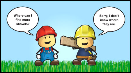 Person doesn't know the answer and says Sorry