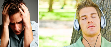 stressed person vs. coping person