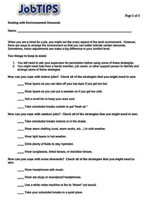 Dealing with Environmental Demands Worksheet