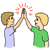 icon of high five