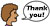 icon of person saying Thank You