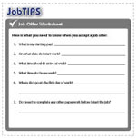 Job Offer Worksheet
