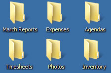 clearly named electronic folders