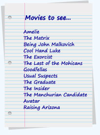 list of movies to see