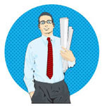 Person looking happy and wearing a suit.