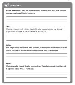 Respond like a star worksheet
