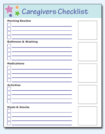 Caregivers Checklist