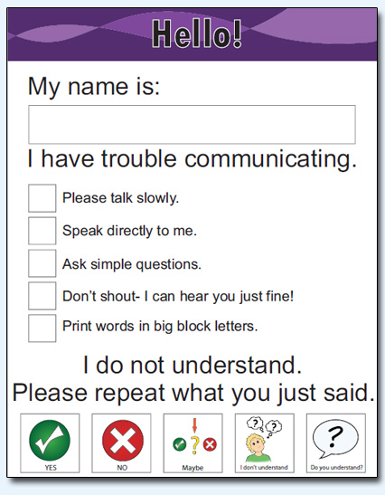 Communication Board for adutls and senors